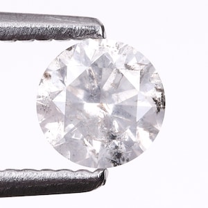 0.41 CT, 4.5 MM | Natural Loose Diamond | Salt And Pepper Diamond | Round Brilliant Cut Diamond | Fancy Diamond For Wedding Ring | OM5491