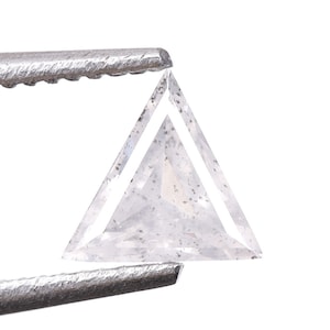 0.25 CT, 4.7 X 4.5 MM Natural Diamond, Loose Diamond, Conflict Free Diamond, Salt And Pepper Diamond,  Triangle Cut Diamond For Wedding Ring