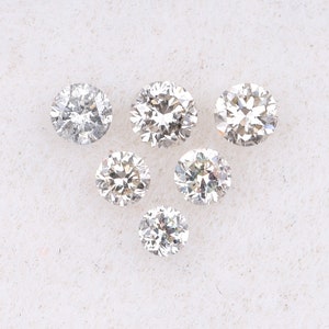 0.11 CT, 1.3 - 1.8 MM | Natural Loose Diamond | Natural Clear Diamond | Round Brilliant Cut Diamond | Conflict Free Diamond [6 PCS] | OM7169