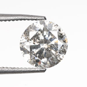 0.97 CT, 6.2 MM | Natural Loose Diamond | Salt And Pepper Diamond | Round Brilliant Cut Diamond | Fancy Diamond For Wedding Ring | OMB00174