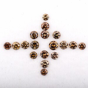 0.64 CT, 1.7 To 2.3 MM, Fancy Color Round Brilliant Cut Minimal Diamond, Engagement Ring Jewelry Diamond, Best Price Diamond [18 pcs] OM4948