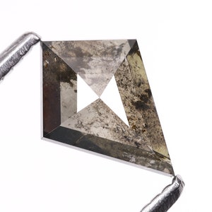 0.75 CT, 8.6 X 6.2 MM | Natural Loose Diamond | Salt And Pepper Kite Cut Diamond | Fancy Diamond For Wedding Ring & Engagement Ring | OM5864