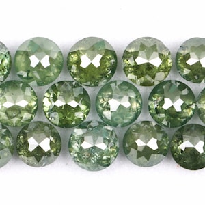3.2 To 3.4 MM | Natural Loose Diamond | Fancy Green Diamond | Round Rose Cut Diamond | Fancy Diamond For Engagement Ring, Earring & Pendant