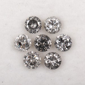 2.0 MM Natürlicher Diamant, loser Diamant, Salz und Pfeffer Diamant, runder Diamant im Brillantschliff, Fancy & Melee Diamant für Verlobungsring