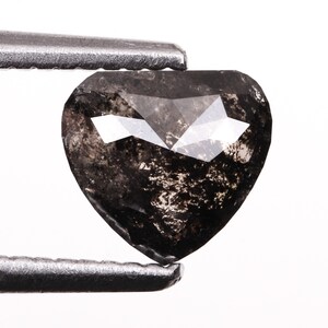 0.67 CT, 6.1 X 5.7 MM Natural Diamond, Loose Diamond, Salt And Pepper Pear Cut Diamond, Fancy Diamond For Wedding Ring & Engagement Ring