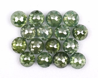 3.0 To 3.1 MM | Natural Loose Diamond | Fancy Green Diamond | Round Rose Cut Diamond | Fancy Diamond For Engagement Ring, Earring & Pendant
