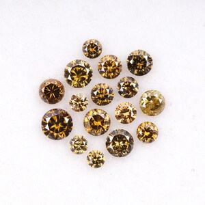 0.88 CT, 1.8 To 3.0 MM | Natural Loose Diamond | Fancy Color Diamond | Round Brilliant Cut Diamond | Conflict Free Diamond [16 PCS] | OM9159