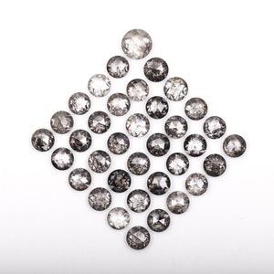 3.0 MM Natural Diamond, Loose Diamond, Salt And Pepper Diamond, Round Rose Cut Diamond, Fancy Diamond For Engagement Ring & Wedding Ring