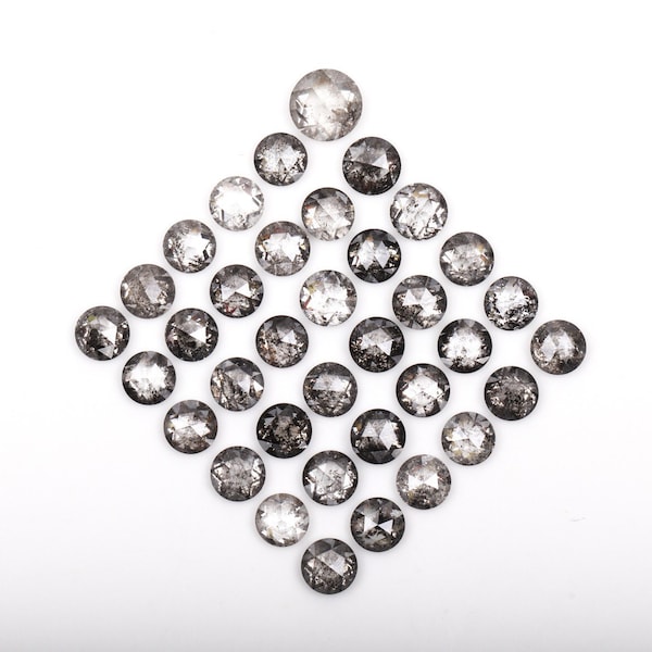 3.0 MM , Salt And Pepper Diamond, Round Rose Cut Diamond, Minimal Diamond, Jewelry Making Diamond | [1 Pcs to 3 Pcs Option]