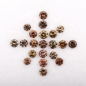 0.71 CT, 1.9 To 2.1 MM, Fancy Color Round Brilliant Cut Minimal Diamond, Engagement Ring Jewelry Diamond, Best Price Diamond [21 pcs] OM4933