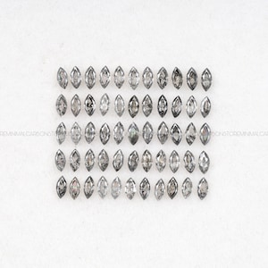 4.0 X 2.0 MM, Natural Loose Diamond, Marquise Cut Salt And Pepper Diamond, Fancy Gray Diamond Making For Engagement Ring And Earring Pair