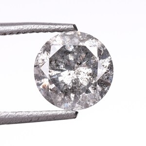 0.66 CT, 5.5 MM | Natural Loose Diamond | Salt And Pepper Diamond | Round Brilliant Cut Diamond | Fancy Diamond For Wedding Ring | OMB00143