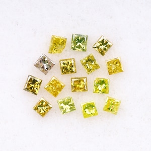 0,30 CT, 1,3 x 1,3 mm Naturdiamant, loser Diamant, verstärkte Fancy Color Diamant, Diamant im Princess Cut, natürlicher loser Minimaldiamant