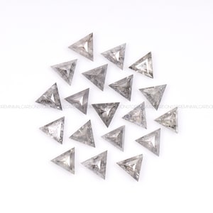 3.0 MM | Natural Loose Diamond | Salt And Pepper Diamond | Triangle Cut Diamond | Fancy Diamond For Engagement Ring, Earring Pair & Pendant