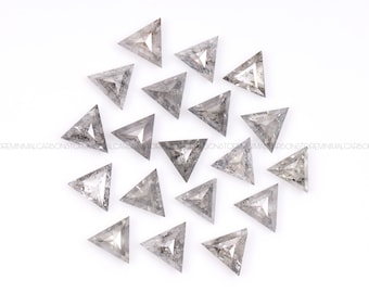 3.0 MM | Natural Loose Diamond | Salt And Pepper Diamond | Triangle Cut Diamond | Fancy Diamond For Engagement Ring, Earring Pair & Pendant