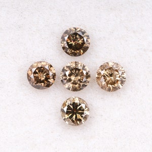 0.66 CT, 3.0 To 3.2 MM, Natural Loose Diamond, Brown Color Diamond, Round Brilliant Cut Diamond, Fancy Diamond For Earrings & pendant OM9169