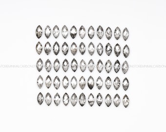 4.0 X 2.0MM | Natürlicher loser Diamant | Salz und Pfeffer Diamant | Diamant mit Marquise Schliff | Ausgefallener Diamant für ein Ring- und Ohrringpaar