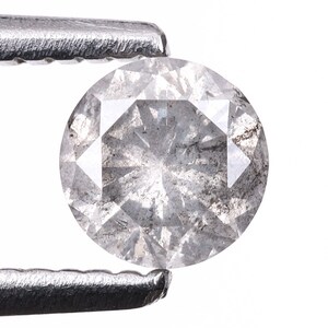0.37 CT, 4.4 MM | Natural Loose Diamond | Salt And Pepper Diamond | Round Brilliant Cut Diamond | Fancy Diamond For Wedding Ring | OM60253