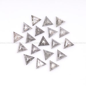 1.26 CT, 3.0 MM | Natural Loose Conflict Free Diamond | Salt And Pepper Diamond | Triangle Cut Diamond | Diamond For Wedding Ring | OM7400