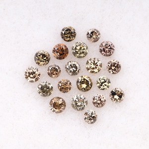 0.25 CT, 1.3 To 1.4 MM | Natural Loose Diamond | Fancy Color Diamond | Round Brilliant Cut Diamond | Fancy Diamond [20 Pcs] | OM9189