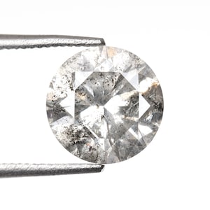 1.67 CT, 7.4 MM | Natural Loose Diamond | Salt And Pepper Diamond | Round Brilliant Cut Diamond | Fancy Diamond For Wedding Ring | OMB00201