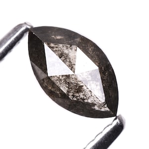 0.51 CT, 6.6 X 3.9 MM Natural Diamond, Loose Diamond, Salt And Pepper Diamond, Marquise Cut Diamond,  Fancy Diamond For Engagement Ring