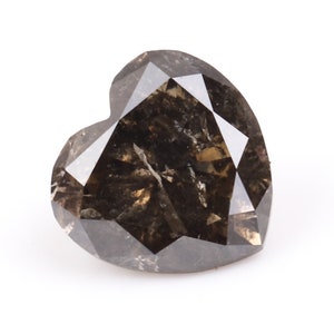 0.18 CT, 3.5 X 3.5 MM | Natural Loose Diamond | Salt And Pepper Diamond | Heart Diamond | Fancy Cut Diamond For Engagement Ring | OM4057