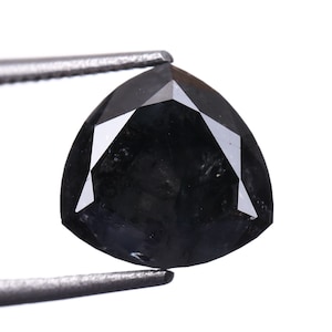 2.03 CT, 7.6 X 7.4 MM Natural diamond, Loose Diamond, Black Salt And Pepper Trillion Cut Diamond, Conflict Free Diamond For Wedding Ring