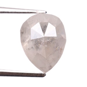 0.83 CT, 6.2 X 4.7 MM Natural Diamond, Loose Diamond, Salt And Pepper Diamond, Pear Cut Diamond, Fancy Color Diamond For Wedding Ring
