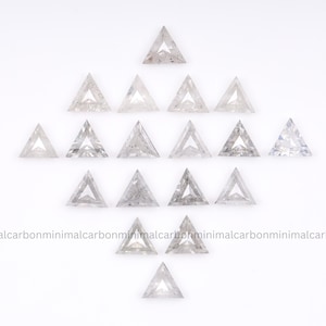 3.0 MM, Triangle Cut Salt and Pepper Diamond, Gray Loose Diamond Ideal for Custom Engagement, Wedding Bands, Earrings & Pendant Jewelry
