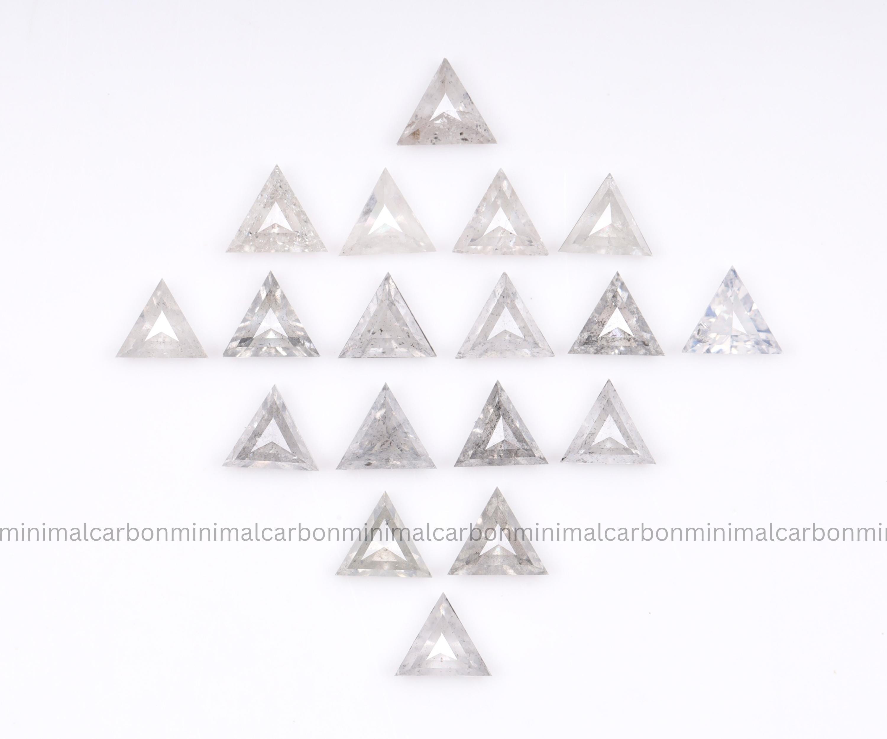 3.0 MM, Triangle Cut Salt and Pepper Diamond, Gray Loose Diamond Ideal for Custom Engagement, Wedding Bands, Earrings & Pendant Jewelry