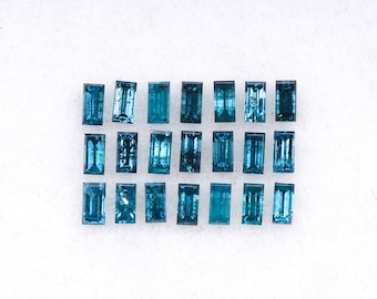 2.0 X 1.0 MM Natural Diamond, Loose Diamond, Enhanced Blue Color Diamond, Baguette Cut Diamond, Fancy Diamond For Engagement Ring