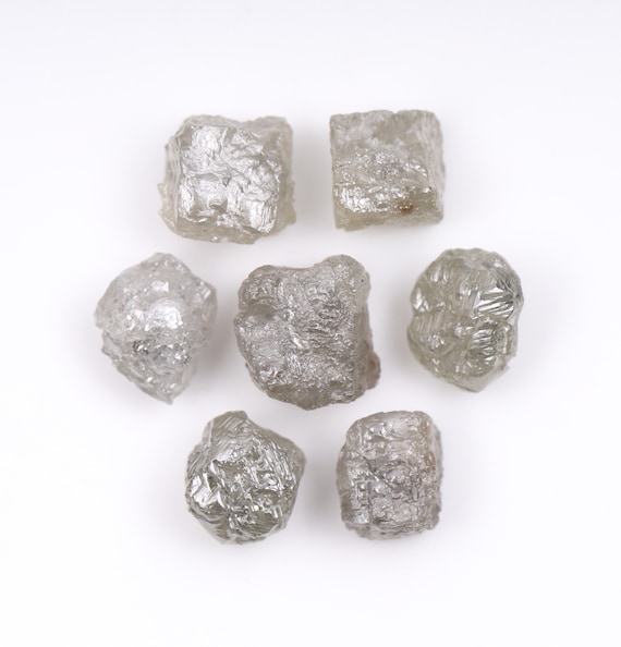 Clear Rough Diamond Necklace - 5.62 ct. - Rough Diamonds