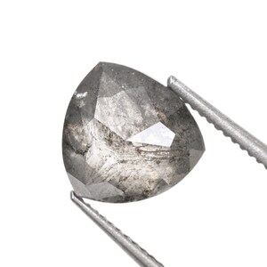 1.21 CT, 6.7 X 6.7 MM | Natural Loose Diamond | Salt And Pepper Diamond | Trillion Cut Diamond Fancy Diamond For Engagement Ring | OM789611