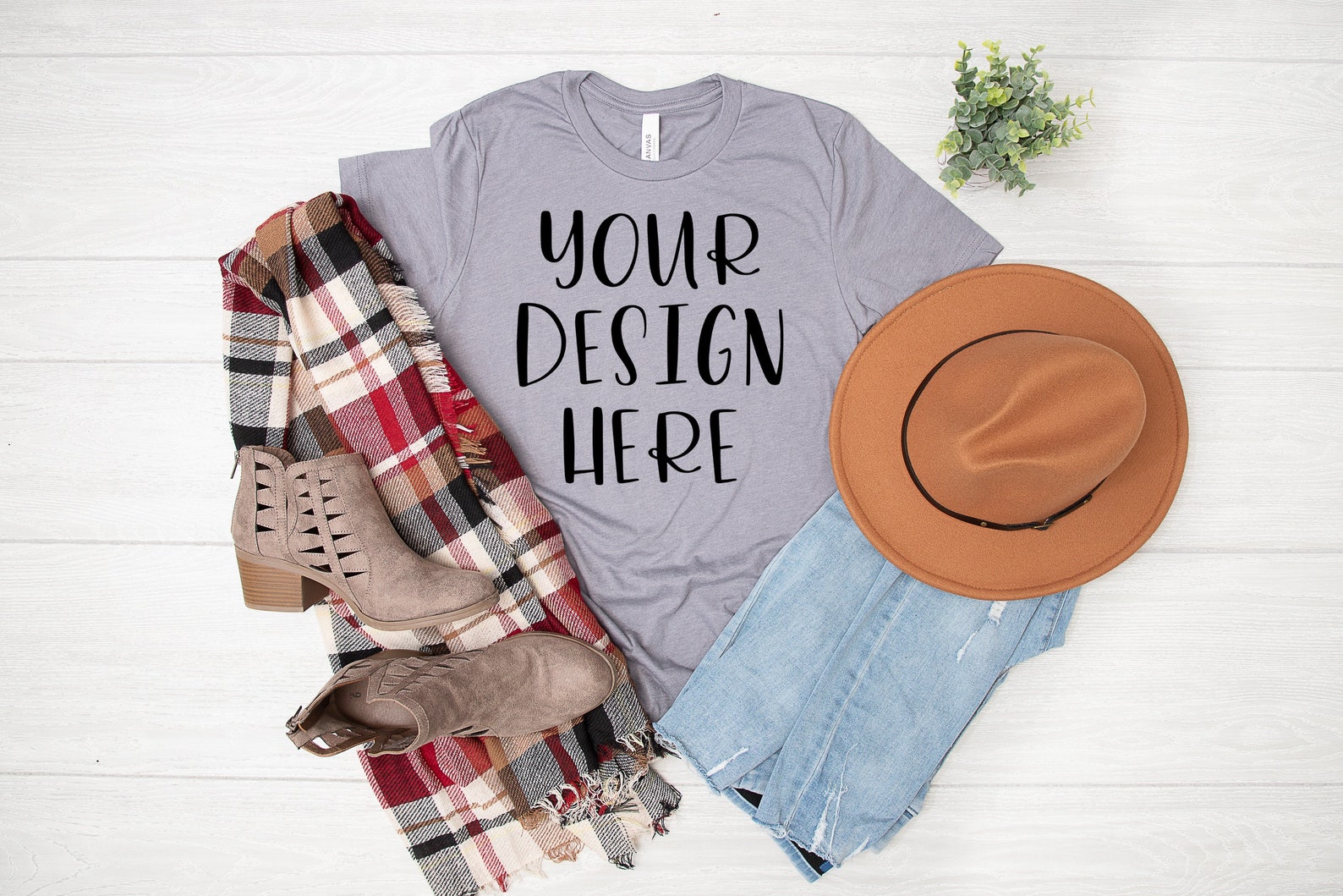 Download Bella Canvas 3001 CVC Unisex T-shirt Mockup Bella Canvas ...