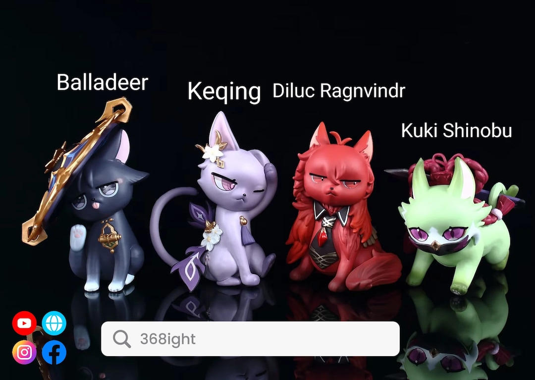 Genshin Keqing Cat Meow Figure - Etsy