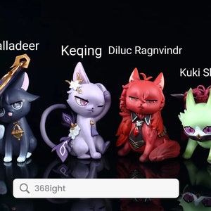 Genshin Keqing Miau Figur