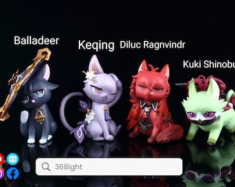 Genshin Keqing Miau Figur