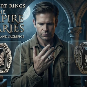 Vampire Diaries Legacies s925 Alaric Gilbert Silver ring