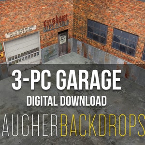 1:43 scale diorama miniature 3 piece garage — cars NOT included. DIGITAL DOWNLOADS