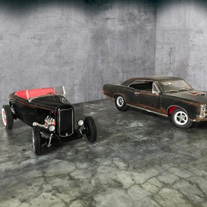 Diorama en miniatura a escala 1:64 con garaje de 3 piezas (coches NO incluidos). DESCARGA DIGITAL