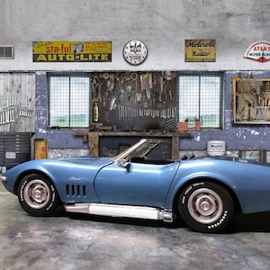 1:43 Scale diorama miniature background wall — car NOT included. DIGITAL DOWNLOAD