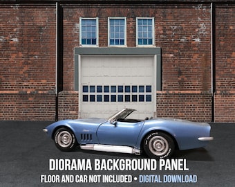 1:18 Scale Diorama Miniature Garage Shop Diecast Model Car Background Display PRINTABLE DIGITAL DOWNLOAD