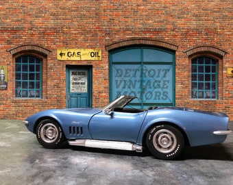 1:43 Scale Diorama Miniature Garage Shop Wall Diecast Model Car Background Display PRINTABLE DIGITAL DOWNLOAD