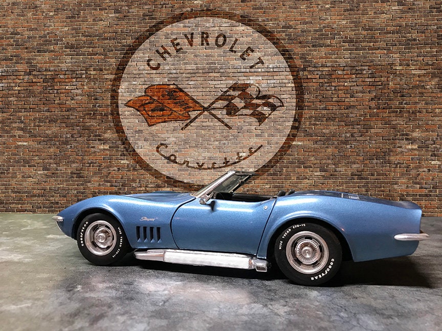 Maquette Chevrolet Corvette C7 1:36 - Portes Ouvrantes - Alliage Et Métal - Édition Fast And Furious