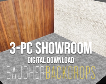 1:64 Scale Diorama Miniature Automotive Dealership Showroom Garage Shop Diecast Model Car Background Display PRINTABLE DIGITAL DOWNLOAD