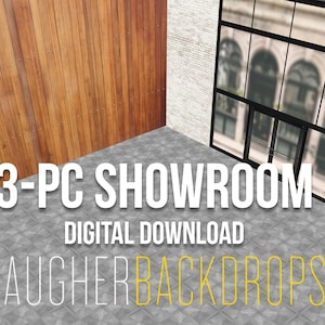 1:18 Scale diorama miniature 3 piece Showroom — DIGITAL DOWNLOAD