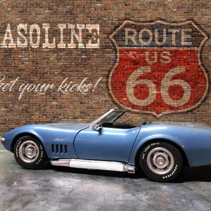1:64 Scale diorama miniature background wall — car NOT included. DIGITAL DOWNLOAD