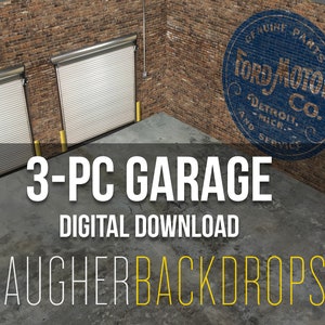 1:43 Scale diorama miniature Garage — DIGITAL DOWNLOAD