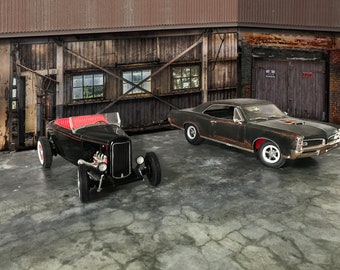 1:24 scale garage — cars NOT included. DIGITAL DOWNLOAD